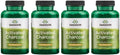 Swanson Activated Charcoal - Natural Supplement Supporting Healthy Absorption - Helps w/Bloating & Maintaining Bowel Regularity - (120 Capsules, 520mg per Serving) (4 Pack)