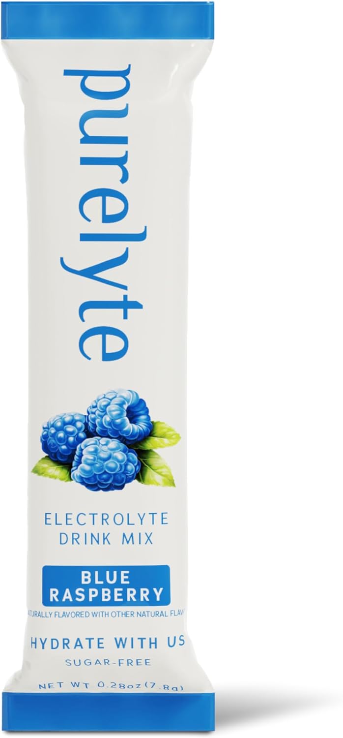 Electrolyte Drink Mix – Sugar-Free Hydration Powder Packets – Clean Electrolytes with Trace Minerals – Keto, Vegan, Gluten-Free – No Artificial Sweeteners – 12 Sticks – Blue Raspberry