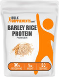 BulkSupplements.com Barley Rice Protein Powder - Vegan Protein Powder, Sports Nutrition - Unflavored & Dairy Free, 30g per Serving, 1kg (2.2 lbs) (Pack of 1)