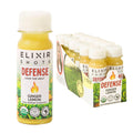 Elixir Shots, Ginger Lemon Wellness Shot with 100% Cold-Pressed Organic Ingredients, No Added Sugars or Artificial Ingredients, Defense Supershot, 12-Pack