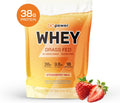 GOPOWER Whey Protein Powder, with BCAAs, Grass Fed Protein Powder, 2 Pound, 18 Servings