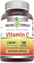 Amazing Formulas Vitamin C Supplement | 1000 Mg | Veggie Capsules | Non-GMO | Gluten-Free | Made in USA (100 Count, 1 Pack)