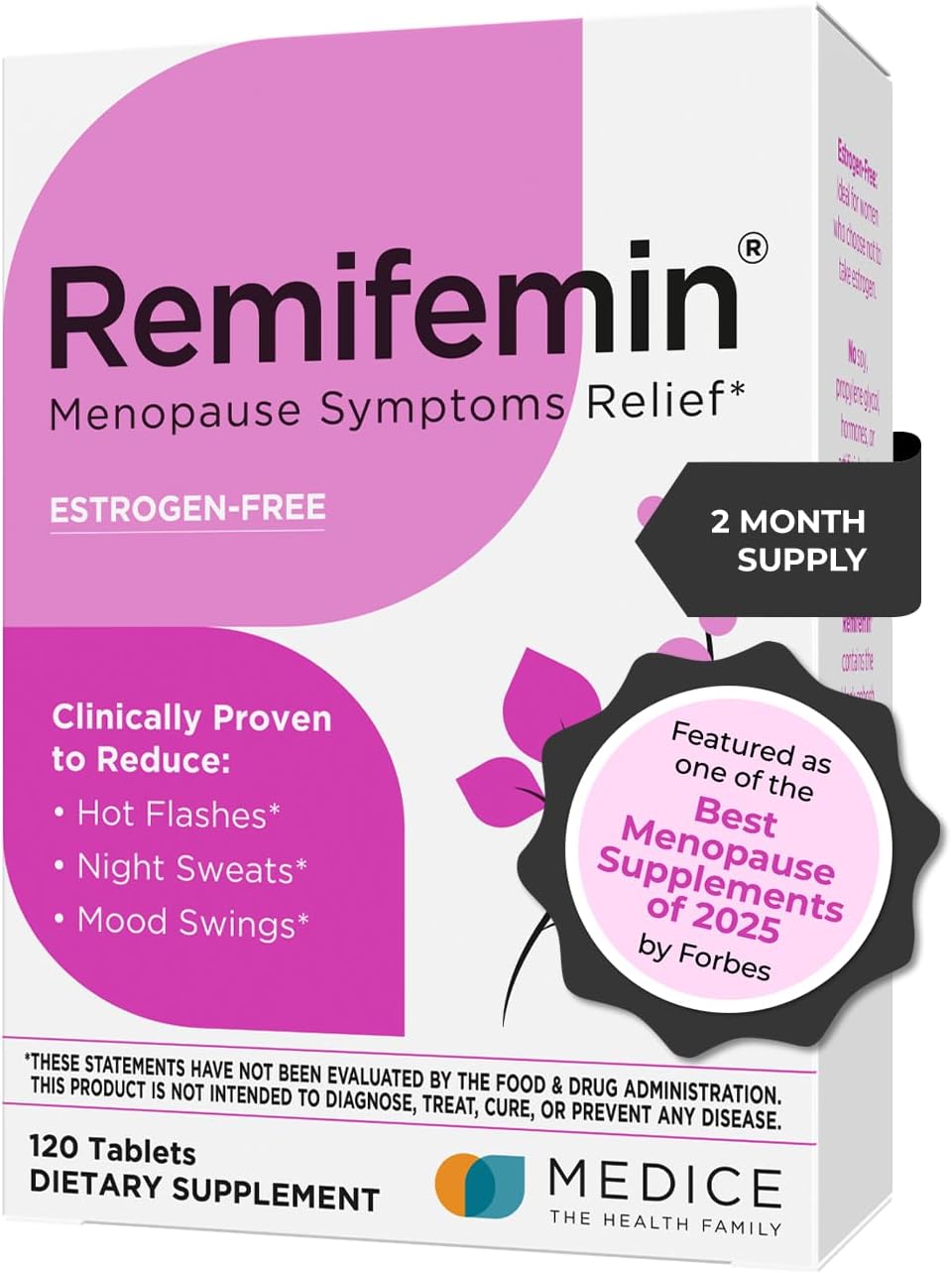 Menopause Symptoms Relief - Clinically Proven Ingredients - Menopause Supplements - Black Cohosh - Estrogen-Free - Made in Germany - 120 Tablets