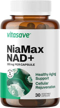NiaMax NAD+ Supplement – 300mg Niacinamide Riboside per Capsule – High-Potency NAD+ Precursor for Energy, Healthy Aging & Metabolic Function – Vegan, Non-GMO, Gluten-Free (30 Capsules)