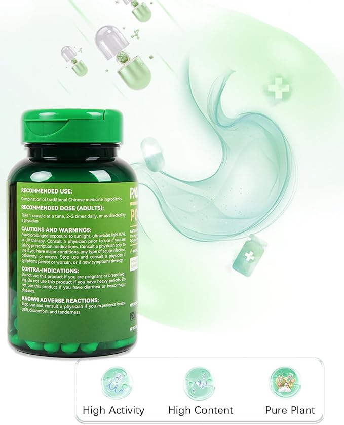 Digestive Support Supplement, Natural Herbal Formula, 60 Vegetarian Capsules (One Bottle)