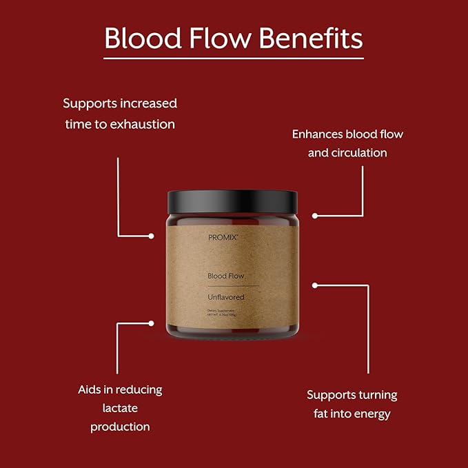 ProMix Nutrition Blood Flow - Nitric Oxide Supplement with Organic US Beet Root Powder - Cold Pressed, Low Temp Dehydration - 30 Servings - Unflavored