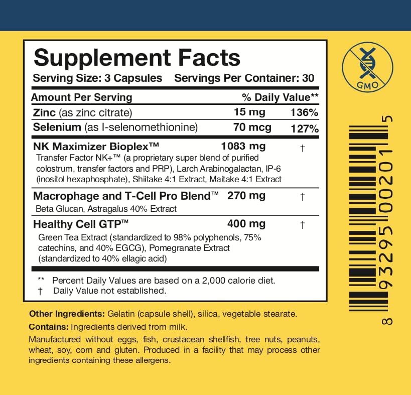Researched Nutritionals Liposomal Glutathione (450mg) + Colostrum & Mushrooms Supplement for Immunity - Enhanced Immunity Duo - Tri-Fortify Watermelon + Transfer Factor Multi-Immune (2 Piece Set)