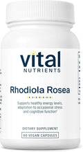 Vital Nutrients Rhodiola Rosea | Rhodiola Supplement for Healthy Energy, Memory, and Stress Support | Gluten, Dairy, Soy Free | Non-GMO | 60 Capsules