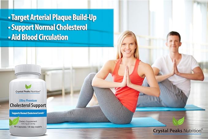 Cholesterol Supplement - All-Natural Ingredients to Support Normal Colesterol Levels. Supports Optimal Circulation. 60 Capsules