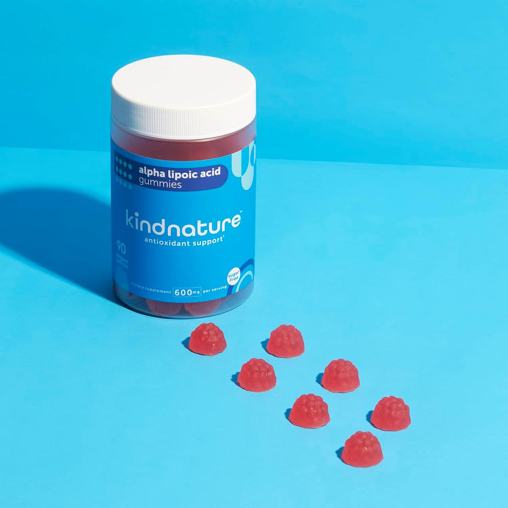 kindnature Alpha Lipoic Acid Gummies - Vegan, Sugar-Free, Low Calorie 600 mg ALA Supplement - Pure ALA Alpha Lipoic Acid 600mg for Antioxidant Support