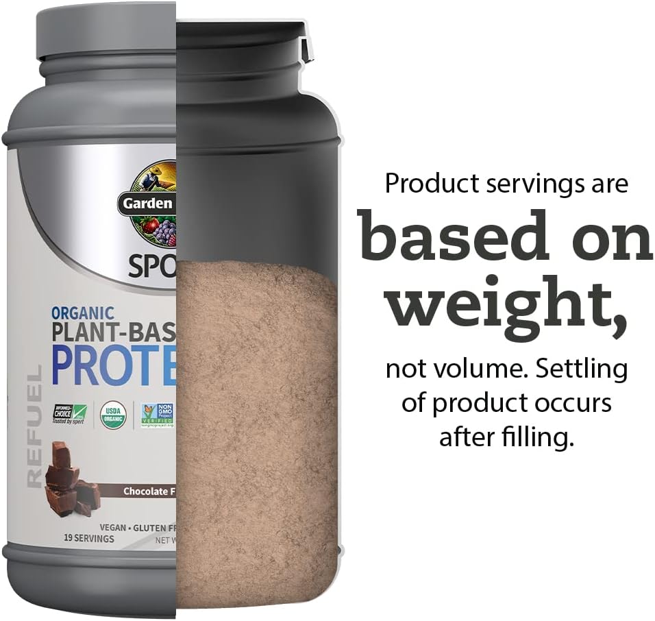 Garden of Life Organic Vegan Protein Powder with Probiotics, BCAAs, NSF Certified, Gluten Free & Sport, Non GMO, Sport Protein Powder, 19 Servings, Chocolate