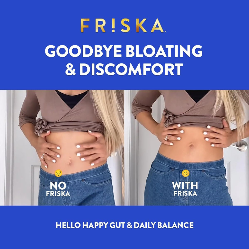 FRISKA Women’s Daily Digestive Enzyme and Probiotics Supplement, Advanced Natural Support for Female Digestive Health, Fights Bloating, Eases Digestion, Supports Nutrient Absorption, 30 Capsules