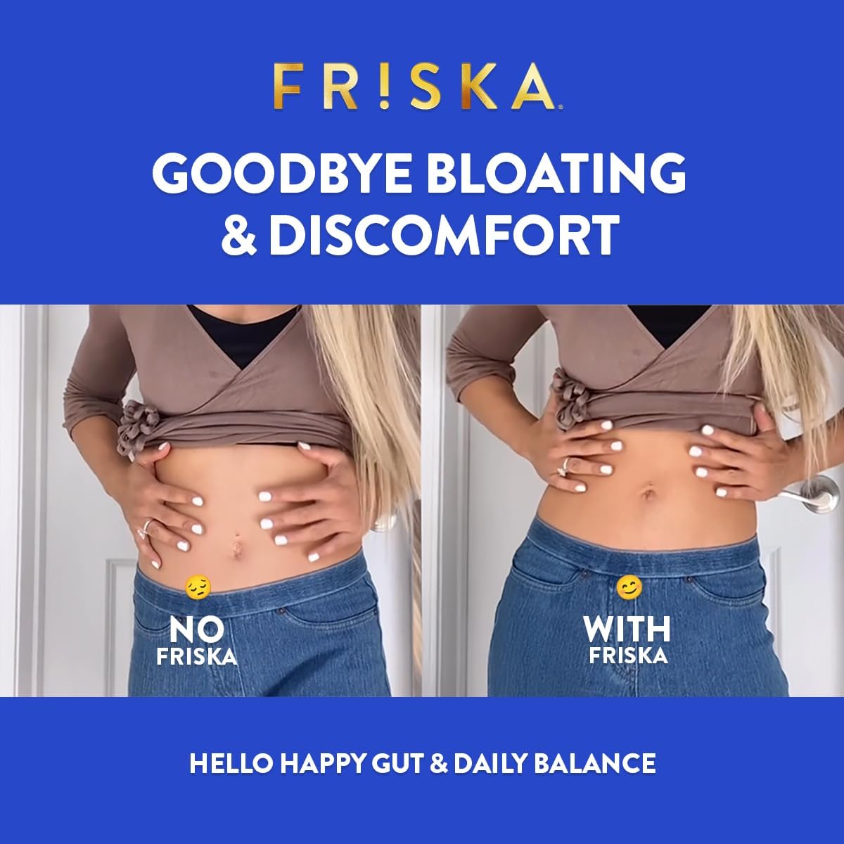 FRISKA Women’s Daily Digestive Enzyme and Probiotics Supplement, Advanced Natural Support for Female Digestive Health, Fights Bloating, Eases Digestion, Supports Nutrient Absorption, 30 Capsules