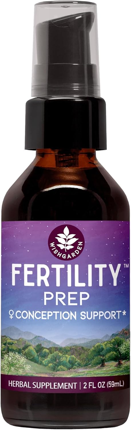 WishGarden Herbs Fertility Prep - All-Natural Fertility Herbal Supplement with Vitex, Red Maca & Raspberry Leaf, Supports Healthy Hormone Balance for Women, Optimal Uterine Health & Conception, 2oz