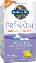 Garden of Life Minami Natural Prenatal DHA Omega 3 Fish Oil Supplement Softgels, Lemon, 30 Count