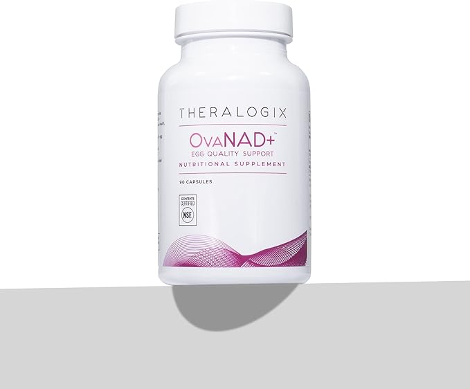 Theralogix, OvaNAD+ Egg Quality Support, Nicotinamide Riboside (NR) & Pterostilbene Supplement, Supports Cellular Energy, Ovarian Function & Reproductive Health, 90-Day Supply, 90 Count