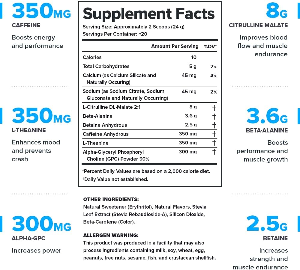 LEGION Pulse Pre Workout Supplement - All Natural Nitric Oxide Preworkout Drink to Boost Energy, Creatine Free, Naturally Sweetened, Beta Alanine, Citrulline, Alpha GPC (Sour Mango)