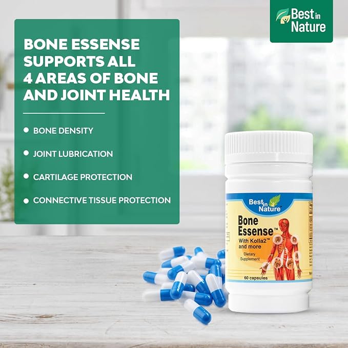 Bone Essense with Kolla2 (Type II Collagen) - Bone and Joint Health Supplement. (60 Count)