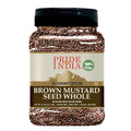 Pride Of India - PACK of 6 - Brown Mustard Seed Whole – Gourmet Indian Spice – Hot & Spicy Flavor – Ideal Seasoning for sauces/dips/Spice Blends – Easy to Store – 12 oz. Medium Dual Sifter Bottle