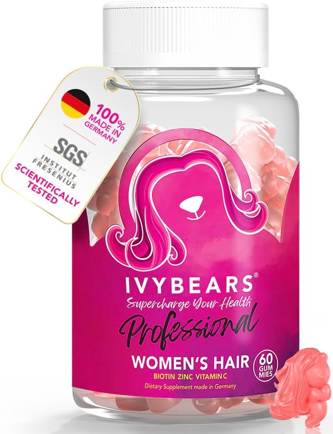 Extra-Strength Premium Women's Hair Gummies - 10x more Biotin, 5,000mcg - Complex Biotin, Collagen, Folic Acid, Keratin for Hair, Skin & Nails - Vegan Hair Growth & Glow - 60 Count, 1 Month Supply