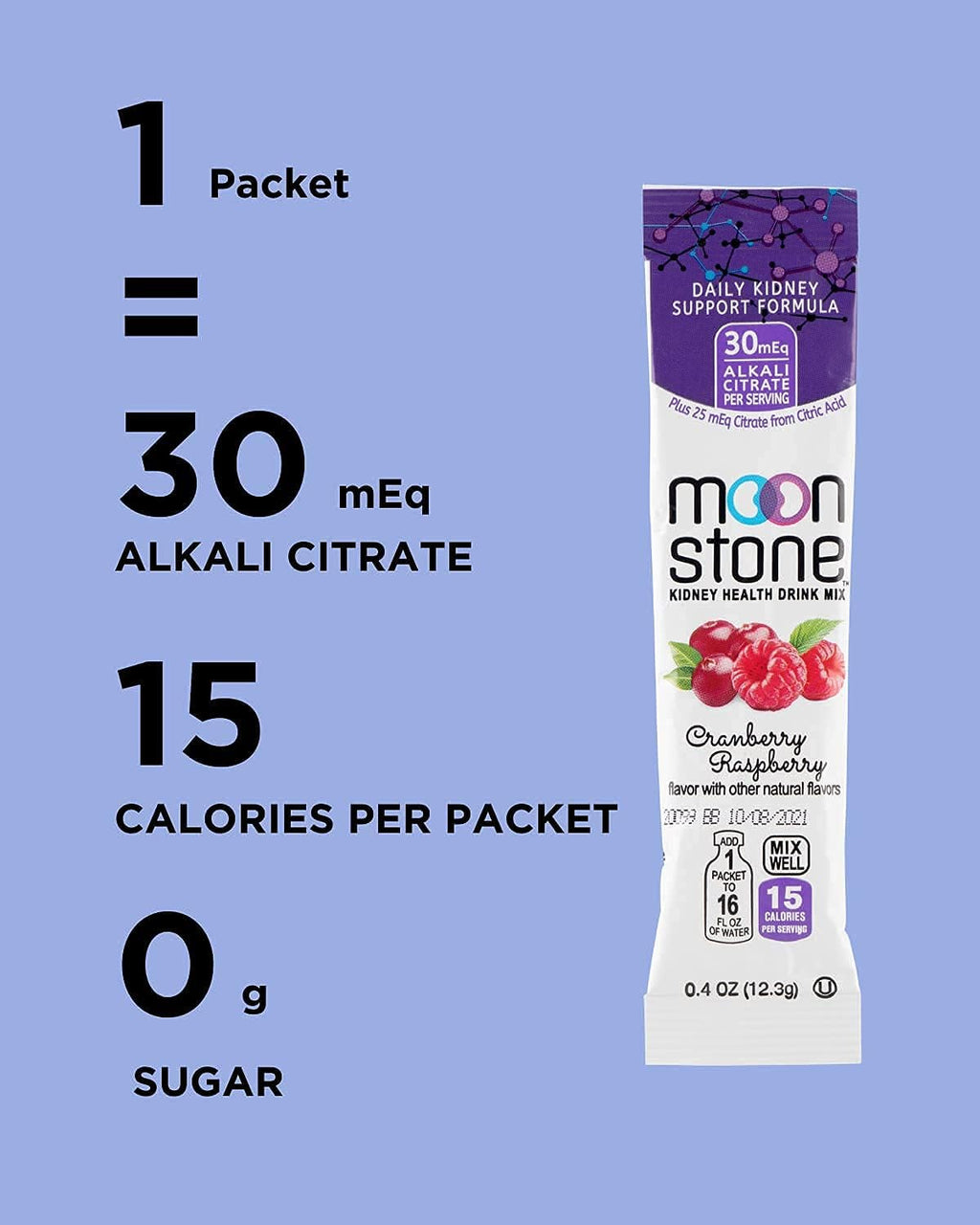 Stone Stopper Drink Mix, Cranberry Raspberry, Kidney Stone Prevention, Calcium Oxalate Protector, Developed by Urologists to Improve Hydration and Support Kidney Health, 15 Day Supply