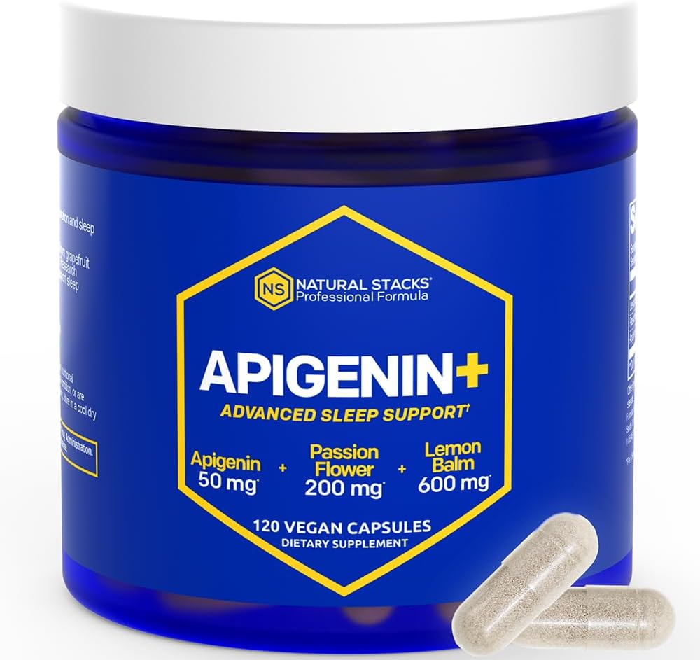NATURAL STACKS Magtech Magnesium Drink Mix + APIGENIN+ Supplement Bundle - Supports Relaxation, Brain Health & Sleep* - 80 Servings