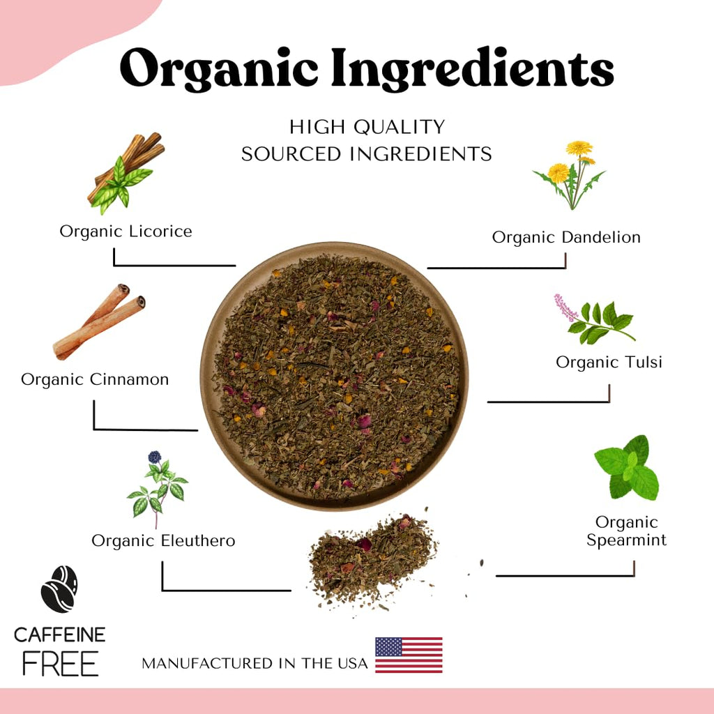 AutoimmuniTea – AIP Balance Tea for Women, Autoimmune Protocol Caffeine Free Eleuthero Tulsi, Spearmint, Licorice Tea Bags