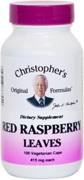 Christopher's Red Raspberry Leaves - 450 mg - 100 Vegetarian Capsules