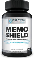 MemoShield Brain Health Supplement – Advanced Memory Support with Lion's Mane, Bacopa Monnieri, and Ginkgo Biloba – Cognitive Function and Brain Health Formula – 60 Capsules
