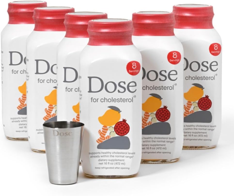 for Cholesterol Supplements Maintain Healthy Cholesterol Levels and Supports Cardiovascular Health Gluten-Free Vegan Zero Sugar, 16oz Bottle, 6 Pack (6 Week Supply)