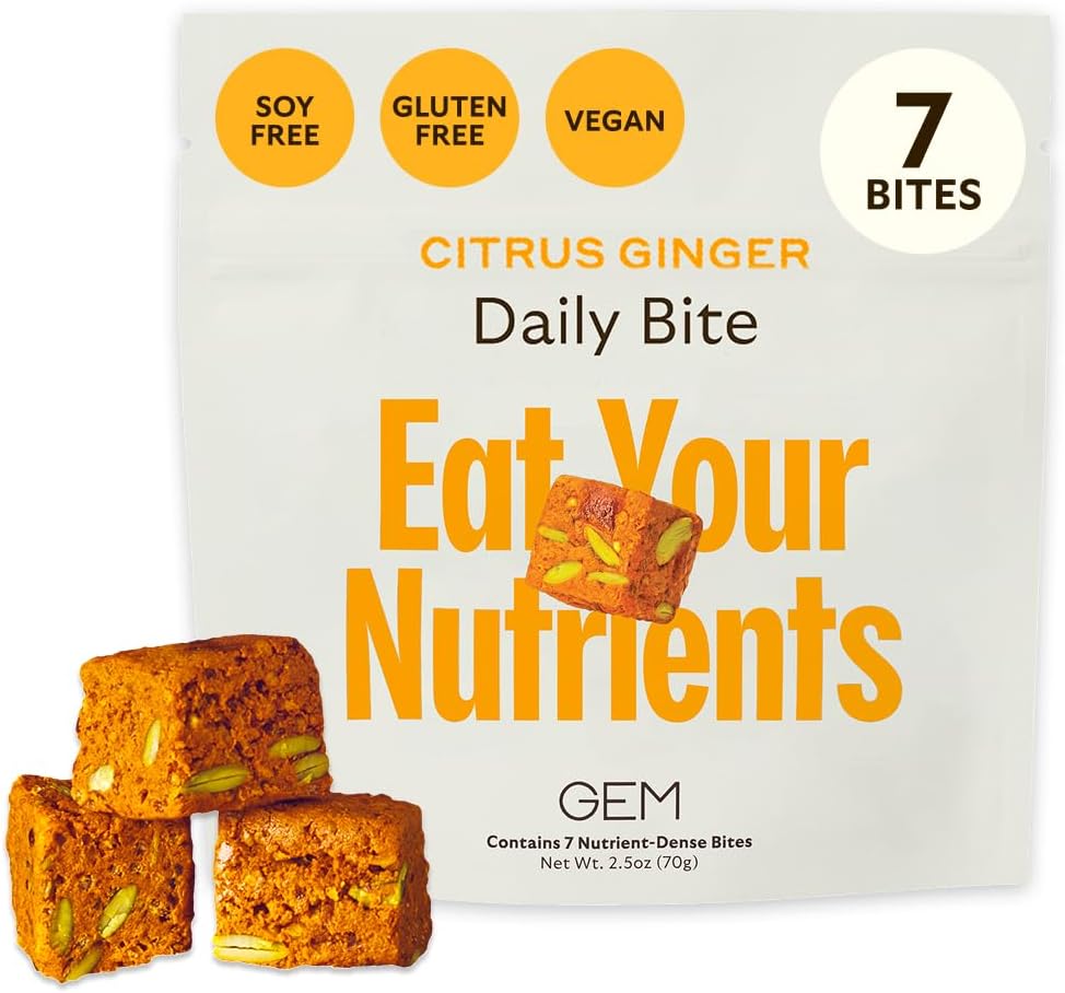 GEM Daily Multivitamin for Women & Men, with 20+ Vitamins & Minerals Like zinc, Vitamin D, B, K, Folic Acid, Turmeric, Fiber and prebiotics, Beta Glucan GLP-1 Support, Brain, & Immunity (7 Day Trial)