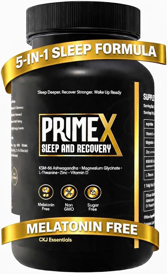 Deep Sleep Supplement – Melatonin Free Sleep Aid with KSM-66® Ashwagandha and Magnesium Glycinate for Nighttime Relaxation, Recovery & Restful Sleep- with L-Theanine, Zinc & Vitamin D3 (30 Servings)