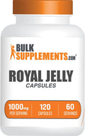 BulkSupplements.com Royal Jelly Capsules - Royal Jelly Supplement, Nutritional Supplement - Gluten Free, 2 Capsules per Serving, 120 Count (Pack of 1)