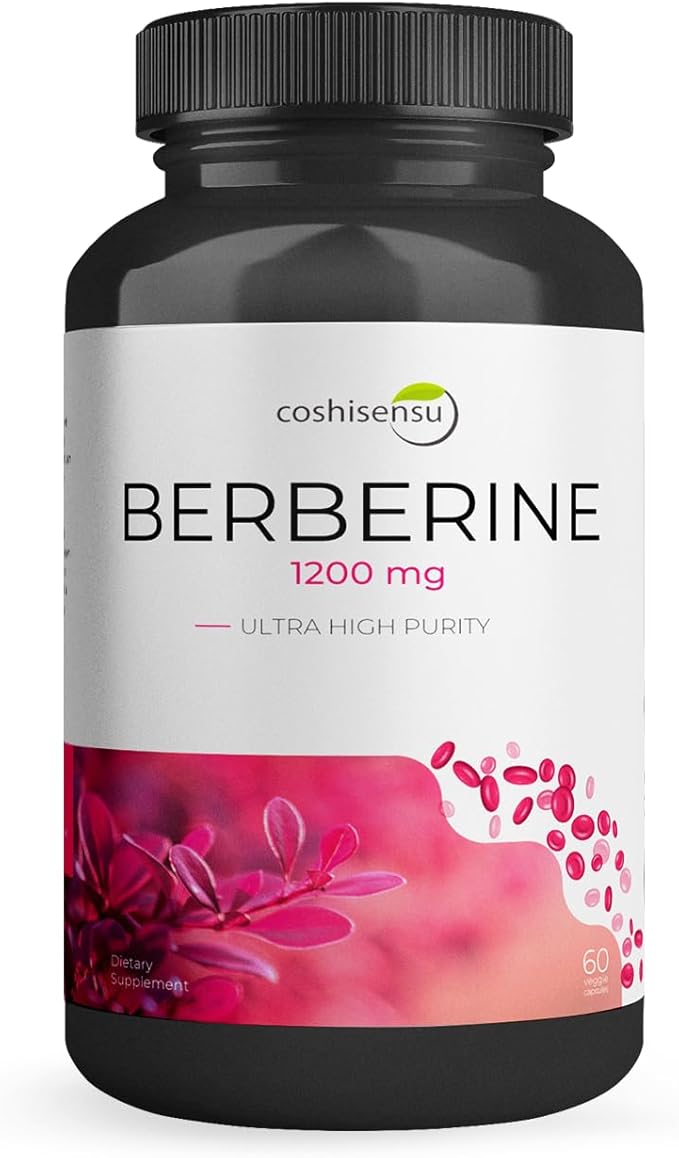 Berberine HCl 1200mg – High Potency Supplement for Blood Sugar, Insulin & Weight Management – Non-GMO, Gluten-Free, Vegan Capsules – Heart & Metabolism Support, Made in USA – 60 Count