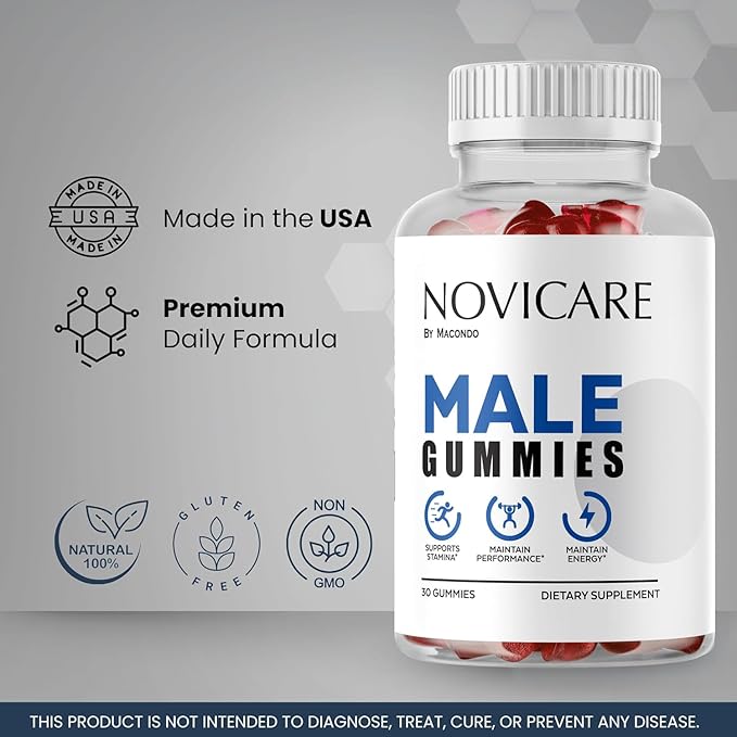 NoviCare Gummies - Official Novi Care Advanced Formula Multivitamin Natural Support, Gummy for Men All Natural Premium Supplement for Health & Wellness, 30 Gummies for 1 Month