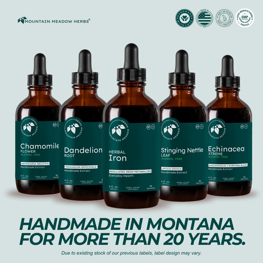 Mountain Meadow Herbs - Herbal Iron - 4 oz - Gentle Herbs to Support and Regulate Iron Metabolism and Absorption