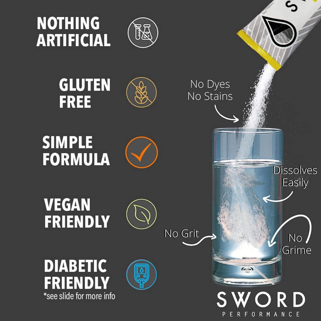 SWORD PERFORMANCE Electrolyte Replenisher Powder Drink Mix, Berry, 30-Serving Resealable Bag w/Scoop