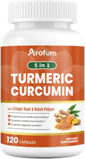 Turmeric Supplement with Ginger Root and BioPerine – 500mg Turmeric Extract – Joint & Digestive Support – 120 Vegan Capsules, Gluten-Free, Sugar-Free