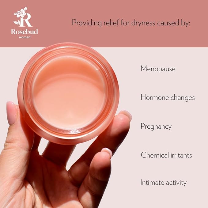 Rosebud Woman Honor Vaginal Moisturizer Balm – Natural Feminine Care for Dryness, Irritation & Itch Relief – Hormone-Free, Organic, OB/GYN-Approved Intimate Hydration (90-Day Supply)