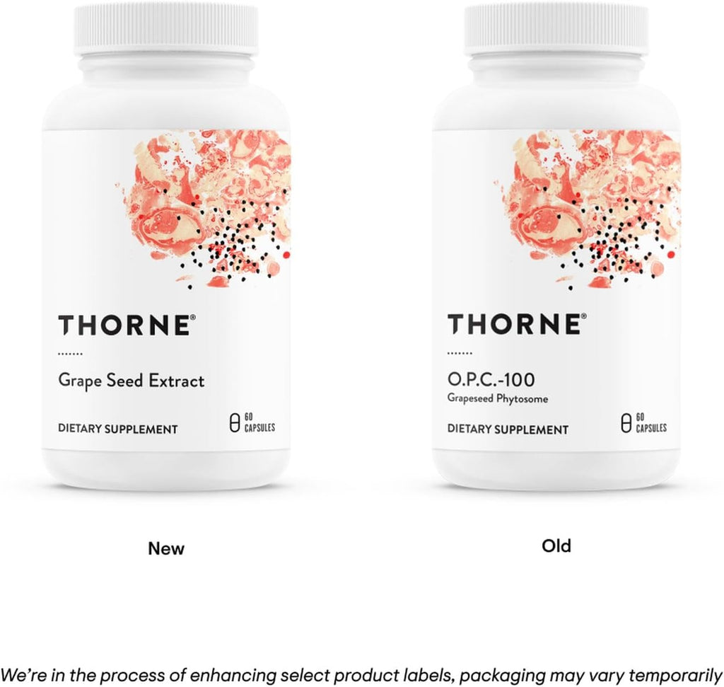 THORNE - Grape Seed Extract (Formerly O.P.C.-100) - Grape Seed Phytosome for Antioxidant Support* - 60 Capsules