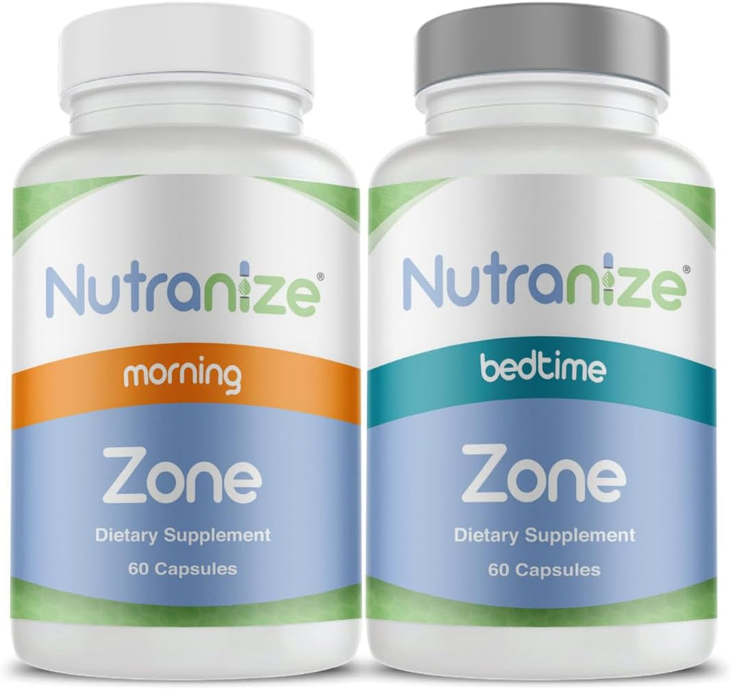 Zone Calcium Supplement, Magnesium Glycinate, Vitamin D3, K2 MK7, Methylfolate, Berberine, Chromium Picolinate, Cinnamon, Melatonin (60 Count of Both Bottles)