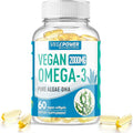 Vegan Omega 3 DHA Supplement - Algae Oil, Plant Based DHA 800mg, Carrageenan Free, Replacement for Fish Oil, Supports Heart, Brain, Joint Health - 60 Softgels