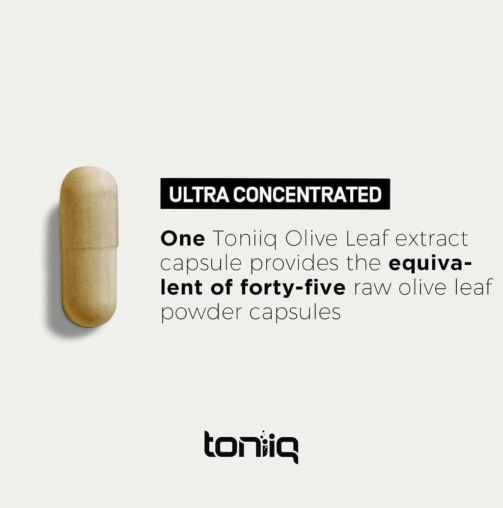 Olive Leaf Extract - Ultra High Potency 45:1 Extract with 50% Oleuropein - Highly Concentrated - Third-Party Lab Tested - 120 Capsules