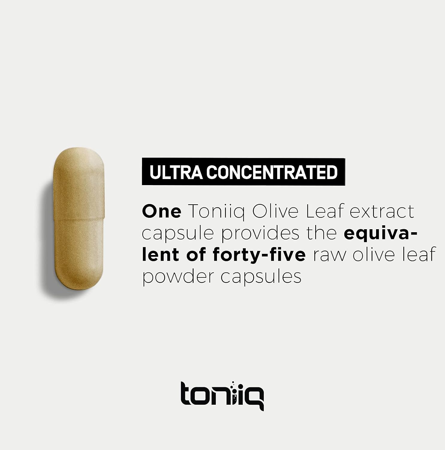 Olive Leaf Extract - Ultra High Potency 45:1 Extract with 50% Oleuropein - Highly Concentrated - Third-Party Lab Tested - 120 Capsules