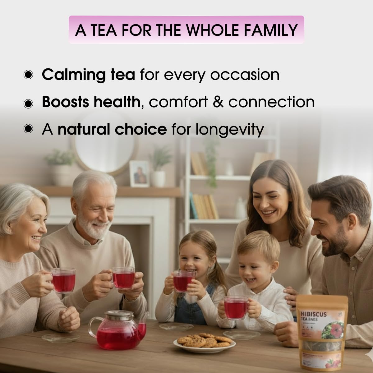 TeaDreamTea Hibiscus Tea Bags | 100 Bleach-Free Tea Bags | Caffeine Free | Dried Hibiscus Flowers | Hibiscus Flower Tea | Dried Flower Tea | Brew Hot or Iced |Herbal Hibiscus Tea