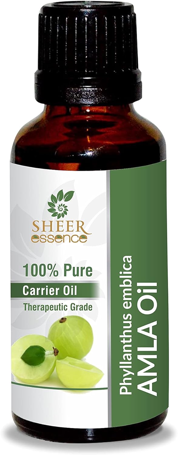 Amla Oil -(Phyllanthus Emblica- Indian Gooseberry Oil)- Carrier Oil 100% Pure Natural Undiluted Uncut Therapeutic Grade Oil 0.33 FL.OZ