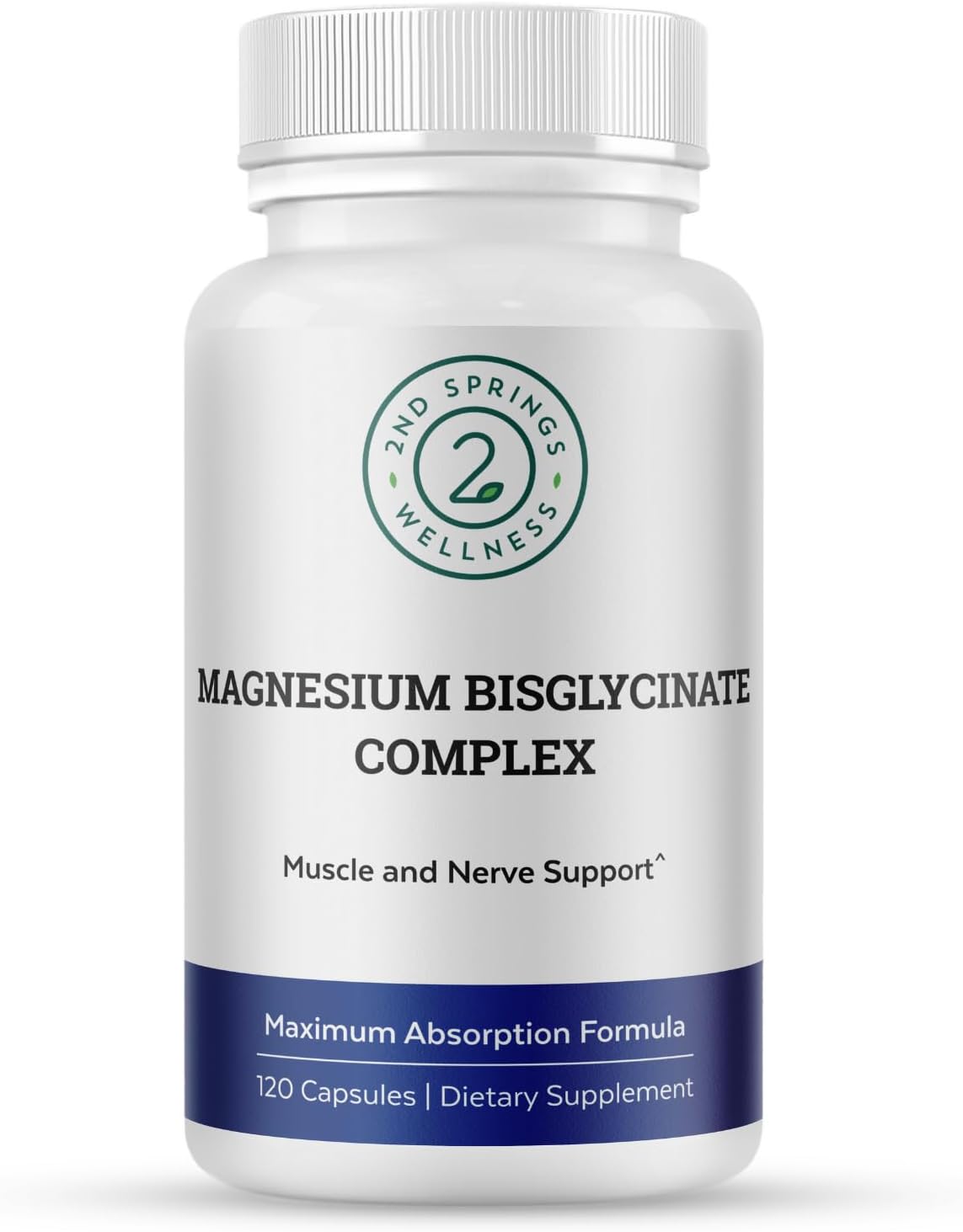 Magnesium Bisglycinate Complex 400mg – Albion TRAACS Chelated Magnesium for Maximum Absorption – Gentle on Stomach, Highly Bioavailable Magnesium Supplement – 120 Capsules