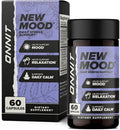 ONNIT New Mood Daily Stress Support Capsules, IGEN Non-GMO Tested Sleep and Mood Support Supplement for Men and Women, Daily Stress Management Capsules, 60 Count
