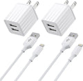 iPhone Charger,[Apple MFi Certified] Fast iPhone Charger 2PACK 6FT Lightning Cable Cord Fast Charging Dual 2 Port Plug USB Wall Charger Compatible with iPhone 14 13 12 11 Pro Max XS XR X 8 Plus 7 iPad