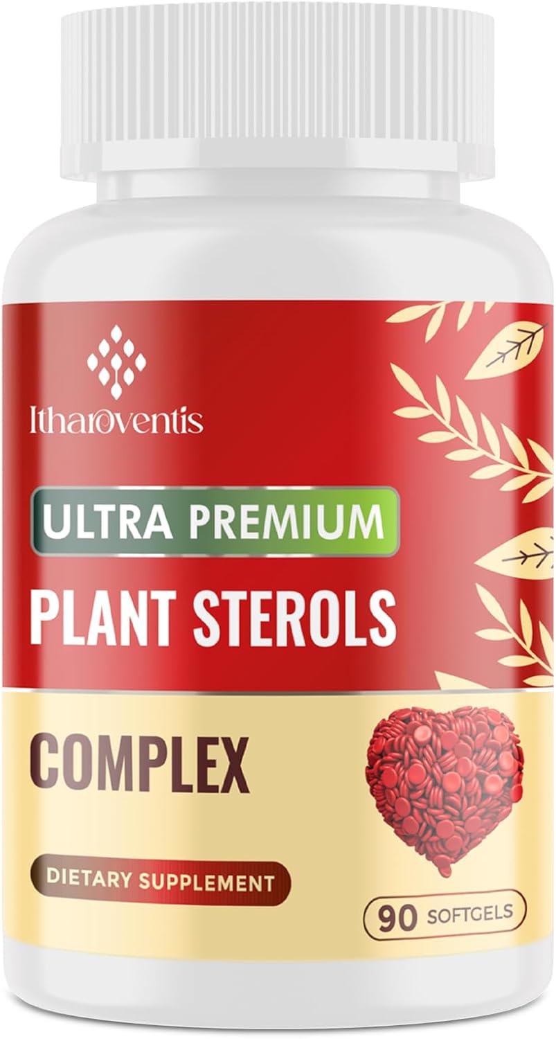 Cholesterol Supplements with Plant Sterols, Niacin, Red Yeast Rice, Bergamot, Omega-3 & Garlic - Advenced Absorption Formula - 180 Softgels